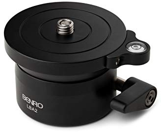 Benro LBA2 Leveling Basis mit Libelle | 50 kg Kapazität mit versetzter Wasserwaage und 3/8-16 Gewinde für Slider, Videoköpfe und Ausleger