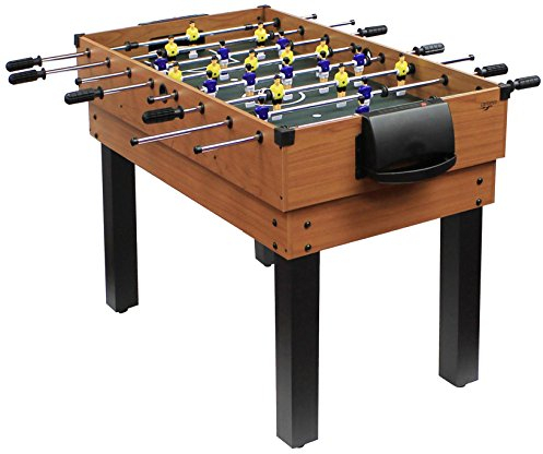 Carromco Choice-XT Multigame 10-in-1 – Multifunktionstisch mit Billard, Hockey, Kicker, Kegeln, 127x61x82 cm, braun, inkl. Billardkugeln & Queues, Holz, Jugend & Erwachsene