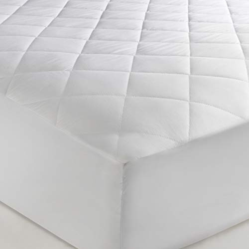 The Bettersleep Company brand - Single Percale Cotton Mattress Protector - Luxury Hotel Quality Percale fabric extra deep 30cm skirt Machine Wash Anti Allergenic Easy Care Finish