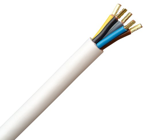 Kopp 156005047 Herdanschlussleitung H05 VV-F 5G, 2.5 mm², 5 m, weiß