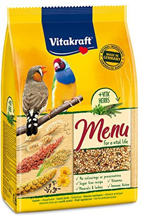 Vitakraft Premium-Menü für exotische Vögel mit Samen und sonnengereiftem Getreide, 500 g