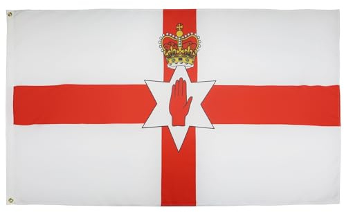 AZ FLAG Flagge Nordirland 90x60 cm Irische Nordfahne Polyester 100D 2 Ösen | Für innen und außen dekorative Flagge Northern Ireland doppelte Nähte und verstärkte Kanten mit Metallösen 100D Polyester