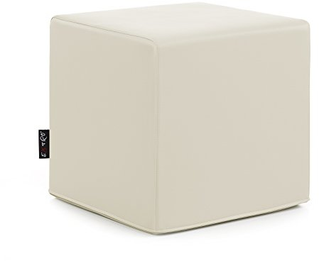 CUBO POUF ECOPELLE BEIGE MIS. 45X45 H.45 SFODERABILE SFODERABILI STRUTTURA INTERNA IN POLIURETANO ESPANSO DA SEDUTA