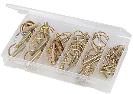 Fixman 249505 Confezione 50 Pezzi Coppiglie con Spinotto a Scatto, Giallo