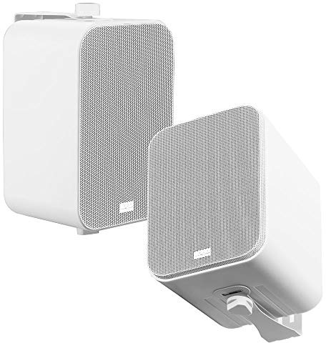 OSD 4 Outdoor Patio Speaker Pair 80W, IP54 Weather Resistant, Aluminum White AP450