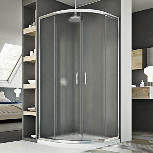 Idralite Junior Rundduschkabine 80x80 cm H185 Strukturglas