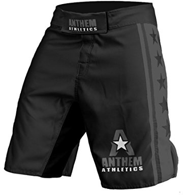 Anthem Athletics Resilience MMA Shorts Men - Jiu Jitsu BJJ Shorts Men for Wresting Kickboxing No GI Grappling UFC Fight - Black & Grey - 30