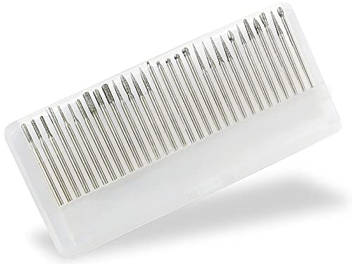 Diamantschleifer Fräser-Set 30-Teilig für Fußpflege und Maniküre | Nagelschleifer-Bit Set mit Diamantbeschichtung für elektrische Nagelfräser zur Fuß und Nagelpflege inkl. Box
