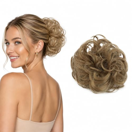 CAISHA Hårstycke Hårelastiskt Updos Brudfrisyrer Voluminös Lockigt Bulle Mörkblond G9A