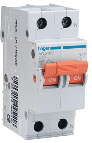 Interruptor automático magnetotérmico serie MN, 2P, 32A, curva C, 6KA