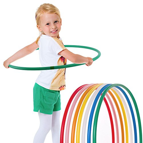 HOOPOMANIA Kinder Hula Hoop Reifen einfarbig [Ø60cm - Ø80cm] Hula Hoop für Kinder bunt