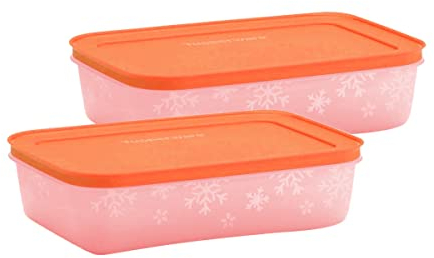 Tupperware 27619 - 2 contenitori per congelatore da 1 litro, colore: verde/bianco 27619