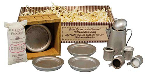 The Queen's Treasures 18 Inch Doll Kitchen Accessories, Little House on The Prairie 12 Piece 1880's Dishware Set Compatible for Use with American Girl Dolls
