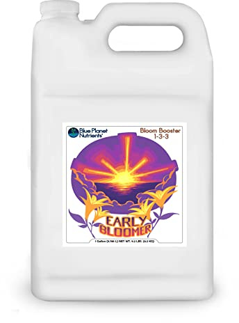 Early Bloomer Bloom Booster (128 oz/Gallon) Blue Planet Nutrients | Phosphorous & Potassium Supplement | for All Fruiting & Flowering Plants