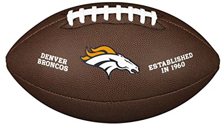 Wilson Pelota de fútbol Americano, NFL Team Logo, Tamaño Oficial, Cuero Mixto