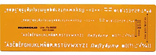 RUMOLD 89200 Schriftschablone - Schrifthöhe 0,35 mm und 0,5 mm