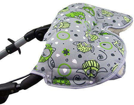 BAMBINIWELT universaler Muff Handwärmer Handschuhe für Kinderwagen Buggy Jogger mit Wolle EULEN ($11) XX