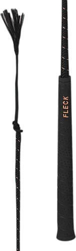 Flecken - Frustino da Dressage con Impugnatura Superflex, 130 cm, Colore: Nero