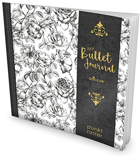 GOCKLER® Bullet Journal: Punktraster Notizbuch mit 100+ Seiten || Inkl. Register, Seitenzahlen, Glänzendes Softcover || Ideal für Handlettering & Skizzen || DesignArt.: Hand Drawn Flowers