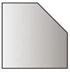 Lienbacher Metallbodenplatte,Stärke 1,5 mm, 125 x 65 x 65 x 125 cm, 5-Eck, anthrazit