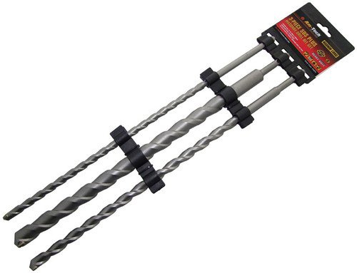 L9E - AM-TECH DIY 3 PIECE SDS PLUS, MASONRY DRILL SET 450MM LONG