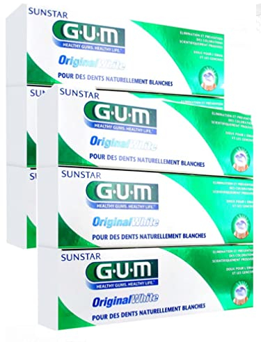 G.U.M Pasta de dientes GUM Original White - Lote de 6 x 75 ml