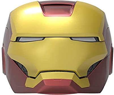 ekids Vi-B72IM Marvel Iron Man Helm Bluetooth Wireless Lautsprecher mit leuchtenden Augen tragbar Gold/rot