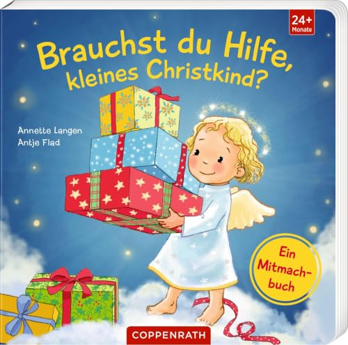 Brauchst du Hilfe, kleines Christkind?: Ein Mitmachbuch: Pappbilderbuch zum Pusten, Klopfen und Klatschen, ab 2 Jahre