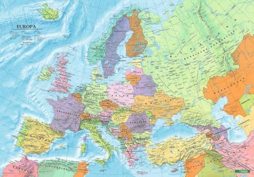 freytag & berndt Poster Europa politisch, metallbestäbt 1:6 Mio.