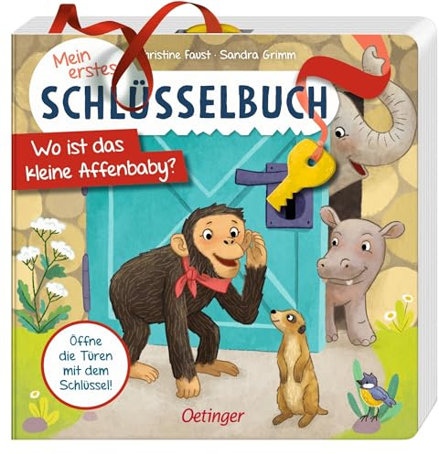 Mein erstes Schlüsselbuch. Wo ist das kleine Affenbaby?: Spielbuch mit Schlüssel und Türklappen zum Öffnen für Kinder ab 2 Jahren