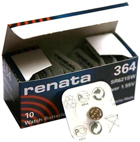 1 x Renata 364 Swiss Made Lithium-Knopfzelle SR621SW