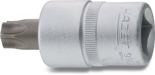 HAZET Schraubendreher-Steckschlüsseleinsatz 992-T30H, Stirnseitige Bohrung | 1/2 Zoll (12,5 mm) Vierkant hohl, Antrieb 1/2 Zoll (12,5 mm) Vierkant hohl, Abtrieb Tamper Resistant TORX Profil, Ø 23 mm
