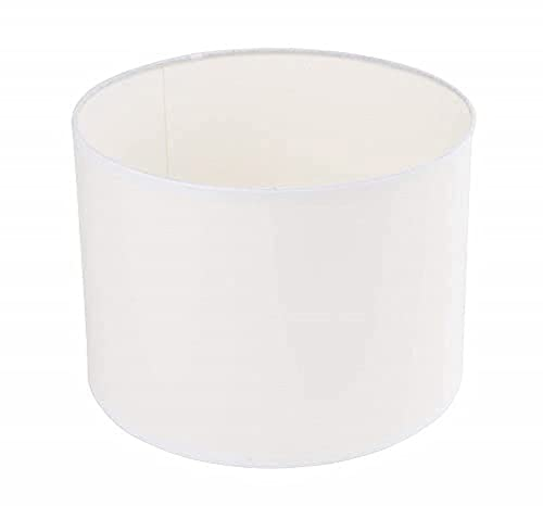 Rayher Hobby 2308302 Lampenschirm, rund, 25 cm ø, Höhe 15 cm, 100% Polyester, für Steh- oder Hängelampe, auch zum Bemalen und Bekleben, weiß, Weiss/Opulenter Garten