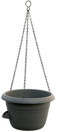 Plastia Blumenampel Siesta mit Dochtbewässerung, 25 + Kette, Farbe anthrazit