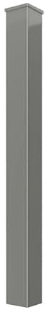 BAUER - Alu Zaun- Torpfosten zum Einbetonieren, 100x100x3mm, L = 1000mm