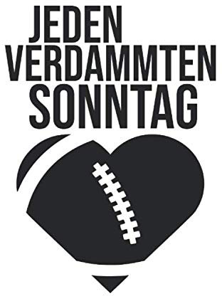 Jeden verdammten Sonntag Football Geschenk - Notizbuch: Din A5 Liniertes (Linien) Heft Für American Football Fans| Notizbuch Tagebuch für Rugby, ... Fußball Fans ... American football Notebook