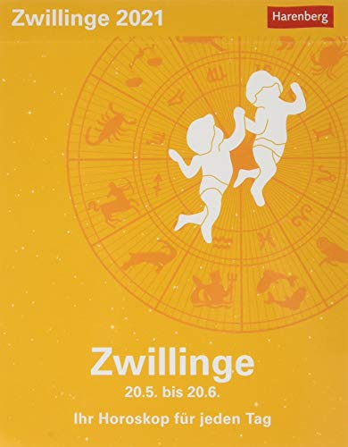 Zwillinge Sternzeichenkalender 2021 - Tagesabreißkalender mit ausführlichem Tageshoroskop und Zitaten - Tischkalender zum Aufstellen oder Aufhängen - Format 11 x 14 cm: Ihr Horoskop für jeden Tag