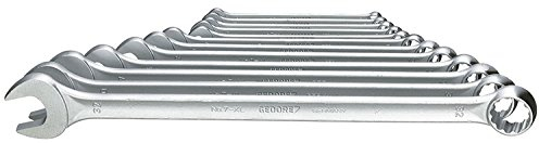 GEDORE Ring-Maulschlüssel-Satz, 12-tlg, lang, SW 10-32 mm, abgewinkelt, 12-kant, UD-Profil, Schraubenschlüssel Set, 7 XL-012