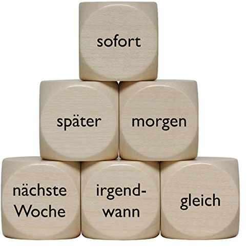 „Wann?“ Holzwürfel 30 mm - 1 Stück