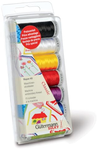 Gütermann - Rayon Nr.40 (200m) Maschine Stickerei Faden Satz 1-7 Stücke