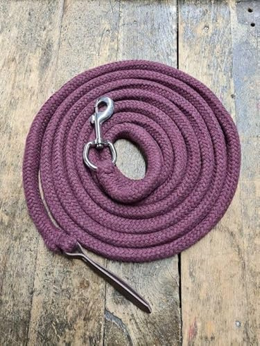 Bodenleine BlackBerry (dunkellila) 4 Meter Baumwolle Boltsnap Silber + Leder dunkel