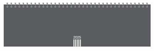 Wochenquerplaner, anthrazit 2025: Praktischer Tischquerkalender zum Umklappen. Zeitloser Spiral-Kalender 2025 fürs Büro. Wochenplaner für den Schreibtisch. (Bürokalender Heye)