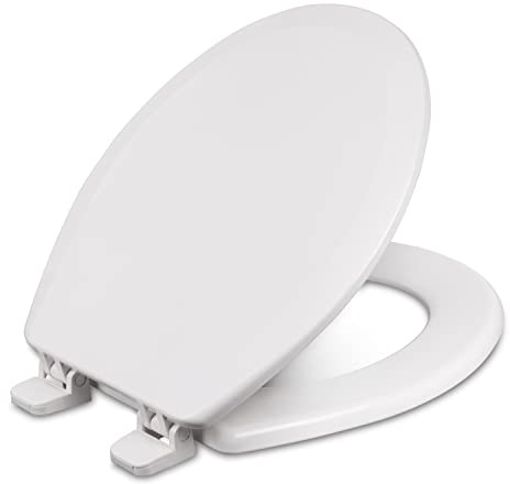 Centoco Round Toilet Seat, Wood Core/Plastic Finish, White