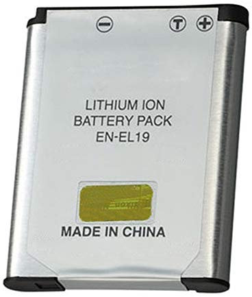 Amsahr BT-NKENEL19-1CT Numérique Remplacement Caméra/Caméscope Batterie pour Nikon En-El19/Enel19/Coolpix S100/S2500/S2600/S2700/S3100 Gris