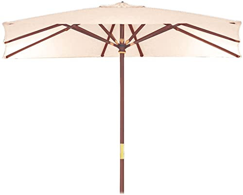 GDLC Sonnenschirm aus Holz Sun Top 300 x 400 Palo mm.50 Möbel Outdoor Pool