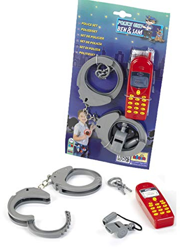 Theo Klein 8860 Polizei-Set I Ausstattung und Zubehör für Polizei-Fans inkl. Handschellen, Trillerpfeife und Spiel-Handy I Spielzeug für Kinder ab 3 Jahren
