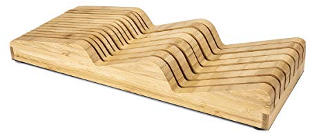 Robert Welch Signature Bamboo Knife Drawer Unit. Made from Durable Bamboo with Capacity to Store 13 Knives.