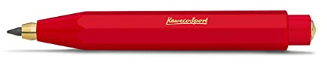 Kaweco Portamine Classic Sport, 3,2 mm, 5B, in plastica di alta qualità, design ottagonale, portamine a pressione da 10,5 cm, penna a pressione ricaricabile (rosso)