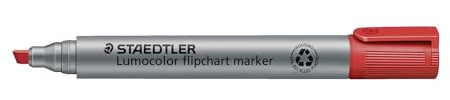 STAEDTLER 356 B-2 Lumocolor Flipchartmarker Keilspitze, 2 oder 5 mm, 10 Stück, rot