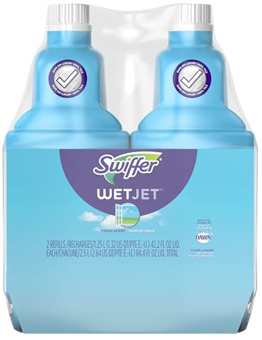 Swiffer WetJet Multi-purpose Floor Cleaner Solution Refill Open Window Fresh Scent 2 count of 1.25L by Swiffer